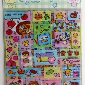 Set de 4 laminas de sticker kawaii de material PVC