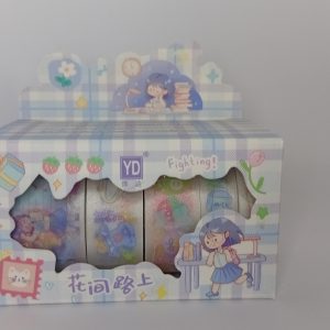 Set de washie tape de 5 unidades papel estilo arroz