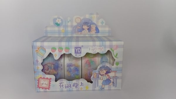 Set de washie tape de 5 unidades papel estilo arroz